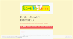 Desktop Screenshot of lovetolearnindonesia.com